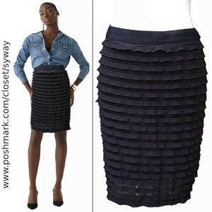 Banana Republic Black Tiered Ruffle Skirt